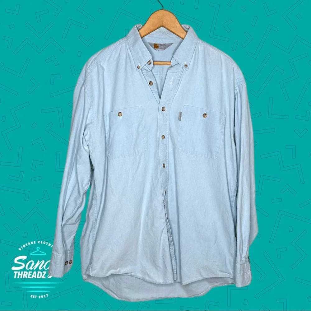Vintage Carhartt Denim Button Down Shirt